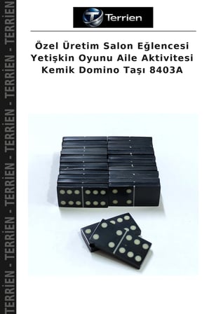 Özel Üretim Salon Eğlencesi Yetişkin Oyunu Aile Aktivitesi Kemik Domino Taşı 8403A