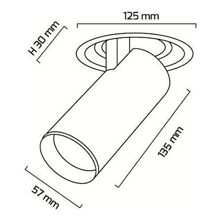 Goya Gy 3150-14 14 W Cob Ledli Mağaza Armatürü Beyaz Kasa 2700K Günışığı