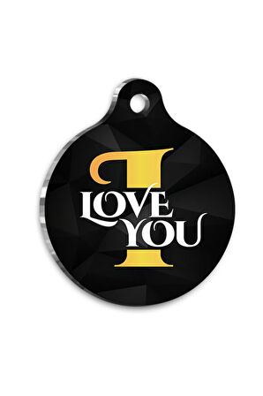 I Love You Pet Tag Large 3,8 cm