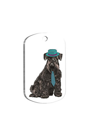 Schnauzer Resimli Köpek Künyesi Large 2,9 x 5 cm