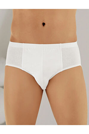Erkek Beyaz 6'lı Paket %100 Pamuk Külot ME009