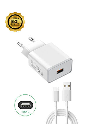 Samsung Galaxy A30 A30s A31 Uyumlu 18W Hızlı Şarj Aleti Qualcomm Quick Charger 3.4A USB To Type-C