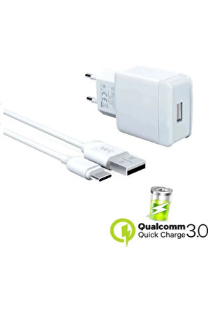 Samsung Galaxy A5 A50 A50s Uyumlu 18W Hızlı Şarj Aleti Qualcomm Quick Charger 3.4A USB To Type-C