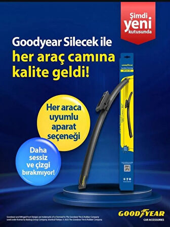GOOD YEAR 2’li Set Muz Tipi Silecek Takımı Fiat Egea 2015-2022 Ön Cam Sileceği 650mm-400mm