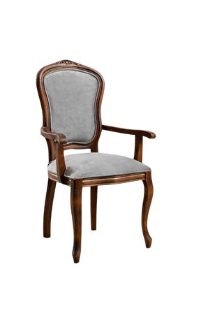 Victoria Kolçaklı Ahşap Oymalı Country Sandalye