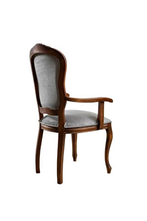 Victoria Kolçaklı Ahşap Oymalı Country Sandalye