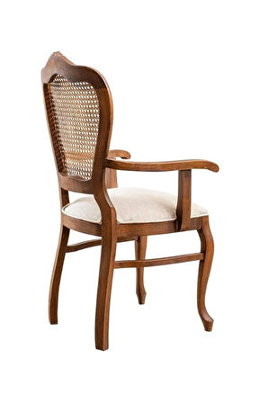 Versailes Hazeranlı Kolçaklı Oymalı Klasik Ahşap Sandalye