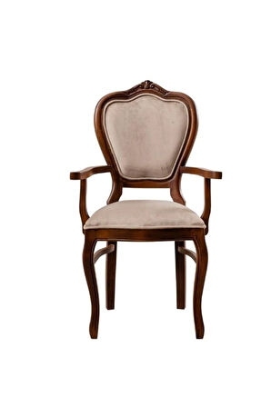 Versailes Kolçaklı Oymalı Klasik Ahşap Sandalye