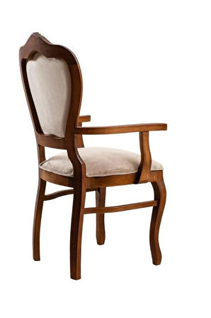 Versailes Kolçaklı Oymalı Klasik Ahşap Sandalye