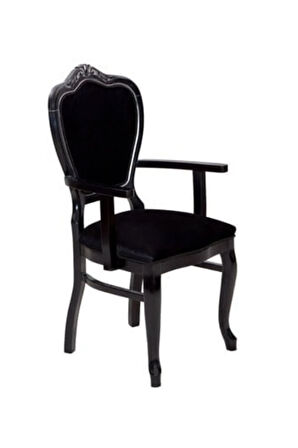 Versailes Kolçaklı Oymalı Klasik Ahşap Sandalye