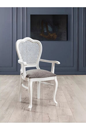 Versailes Hazeranlı Kolçaklı Klasik Ahşap Sandalye