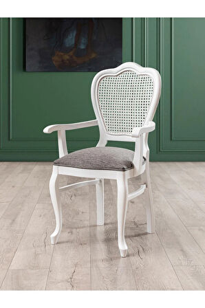 Versailes Hazeranlı Kolçaklı Klasik Ahşap Sandalye