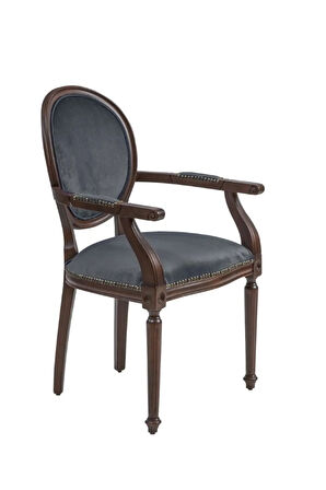 Madalyon Kolçaklı Ahşap Klasik Sandalye