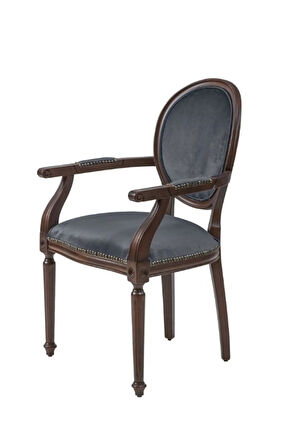 Madalyon Kolçaklı Ahşap Klasik Sandalye