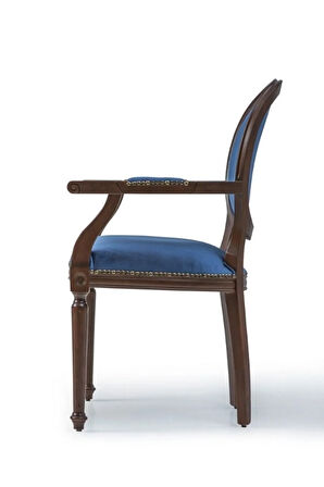 Madalyon Kolçaklı Ahşap Klasik Sandalye