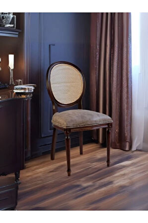 Madalyon Hazeranlı Ahşap Sandalye