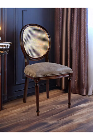 Madalyon Hazeranlı Ahşap Sandalye