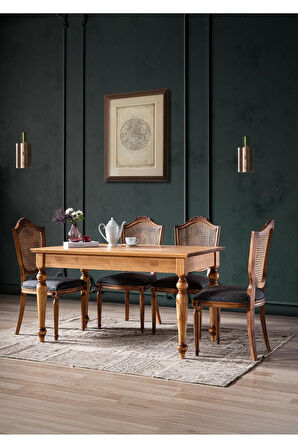 Kupa Torna Oymalı Ahşap Sandalye