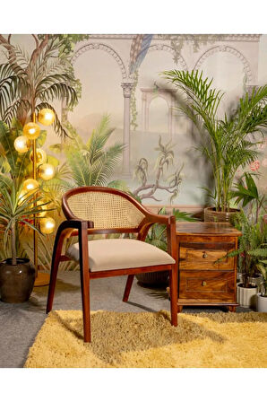 Eliza Hazeranlı Ahşap Bohem Sandalye