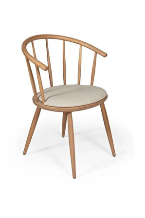 Bamboo Natural Ahşap Mutfak Sandalyesi