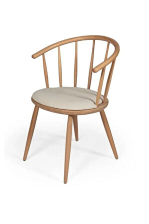 Bamboo Natural Ahşap Mutfak Sandalyesi