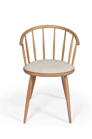 Bamboo Natural Ahşap Mutfak Sandalyesi