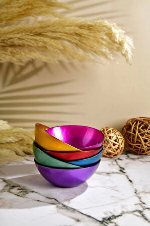 6’lı Renkli Cam Kase Seti – Şık Sunum ve Sofralar İçin Özel Tasarım