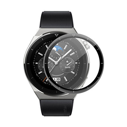 Huawei Watch Gt3 Pro 46MM Ekran Koruyucu 3D Kavisli Full Kaplama Pmma