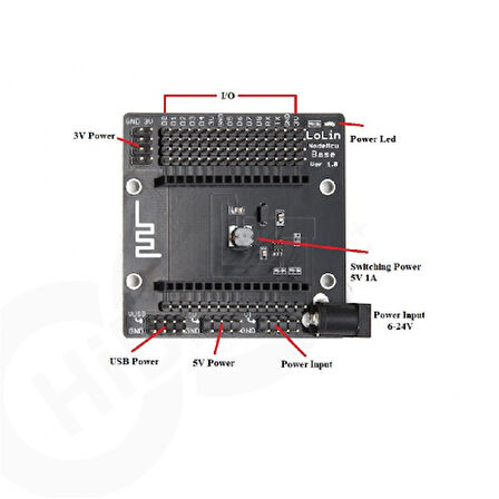 Nodemcu Lolin Esp8266 Base Shield - Nodemcu Ch340