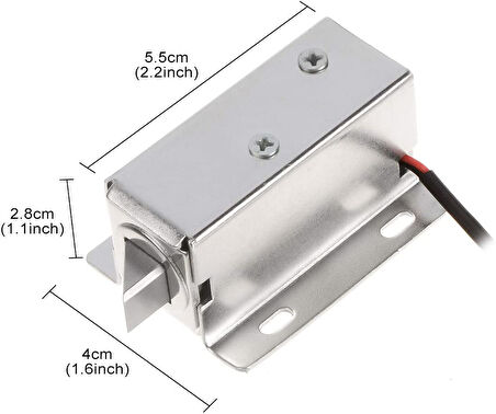 Elektronik Dolap Kapısı Kilidi İçin 12V Dc Solenoit Elektromıknat 