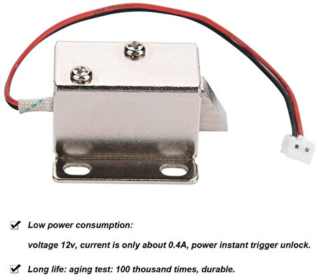 Elektronik Dolap Kapısı Kilidi İçin 12V Dc Solenoit Elektromıknat