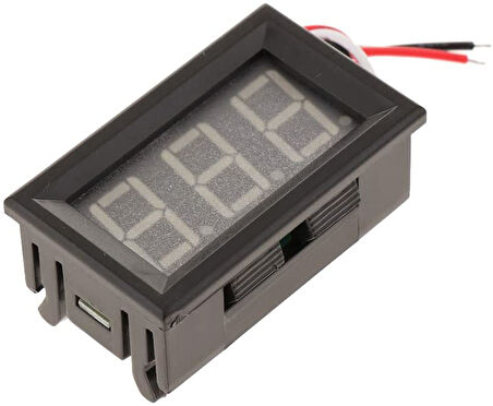 0-30V 3 Kablolu Dc Kırmızı Voltmetre