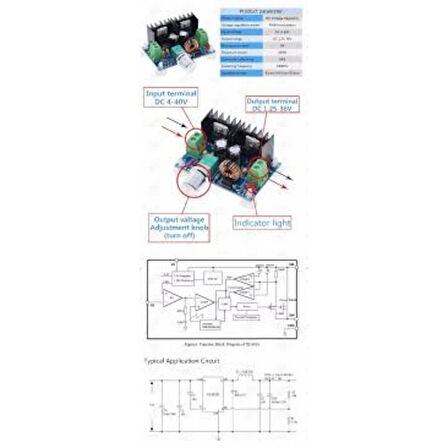 Vhm-141 5A 200W Dc-Dc Kademeli Düşürücü Güç Kaynağı Kartı