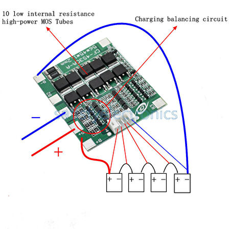 4S 30A 14.8V Bms Koruma Kartı