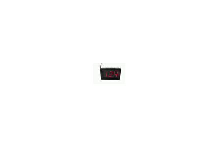 H27V 0.56" 3.5-30V 2 Kablolu Dc Kırmızı Voltmetre