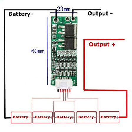 5S 15A Bms Batarya Koruma Kartı