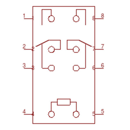 12 V 5 A Çift Kontak Röle - Hls-14F3L-Dc12V-C