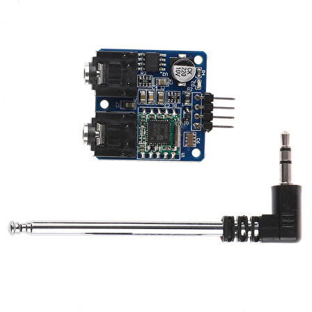 TEA5767 FM Stereo Radyo Alıcı Modülü + Anten  I2C Dijital Programlanabilir Düşük Güç 76Mhz-108Mhz