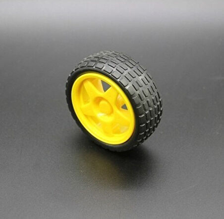 8 Adet - Arduino Robot Tekerlek Ve Dc Motor Seti 250Rpm Dc Motor