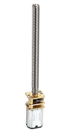 N20 6v Dc 500 Rpm M3x55 mm Mikro Metal Redüktörlü Uzun Şaftlı Motor
