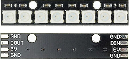 8 Bit NeoPixel WS2812B 5050 Rgb Led Modül  8’li 5050 Adreslenebil