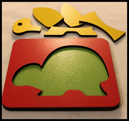 Ahşap Montessori Üçlü Puzzle