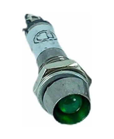 Sinyal Lambası Ledli Metal 8mm 24V Yeşil
