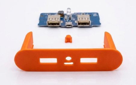 3D Tasarım Kasalı Powerbank  ve Şarj Devresi - 5V 2A USB Çıkışlı Taşınabilir Şarj Modülü
