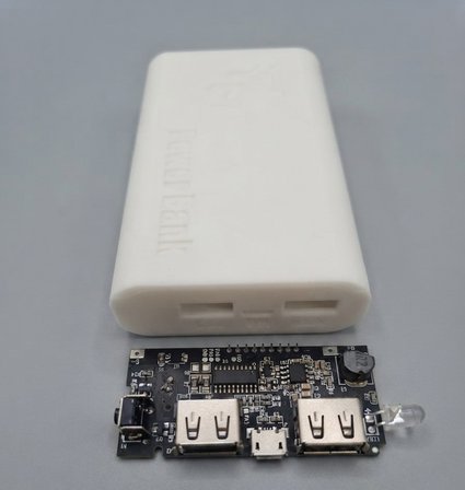 Gözeler Powerbank Yapım Seti - Çift USB Çıkışlı Şarj Modülü ve 3D Yazıcı Baskı Kasa (Pilsiz)