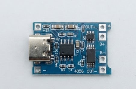 Gözeler TP4056 Type-C Pil Şarj Modülü - 3D Baskı Montajlı Koruma Kartı