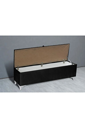 Vetra Chester Model Antrasit Sandıklı Puf - Kapitoneli Model 140cm Sandıklı Bench