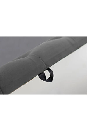Vetra Chester Model Gri Sandıklı Puf - Kapitoneli Model 140cm Sandıklı Bench