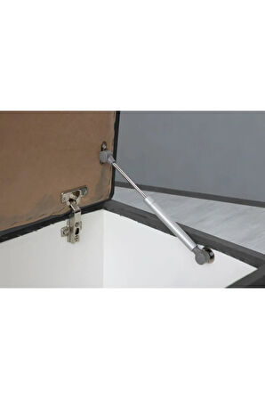 Vetra Chester Model Gri Sandıklı Puf - Kapitoneli Model 140cm Sandıklı Bench
