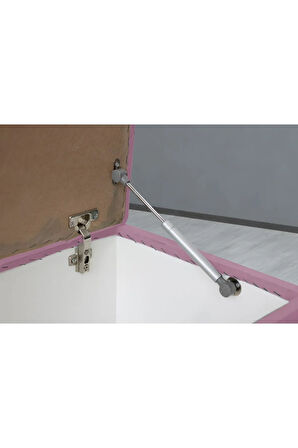 Vetra Chester Model Pembe Sandıklı Puf - Kapitoneli Model 140cm Sandıklı Bench